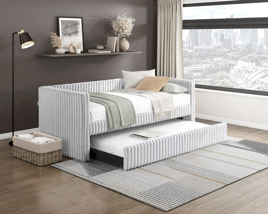 Homelegance - Chapman Daybed W/ Trundle in Gray - 4655LGYx view 2