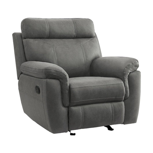 Homelegance - Clifton Glider Reclining Chair in Pewter - 9301GRY-1 view 2