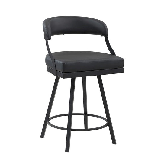 Homelegance - Crowley Swivel Counter Height Chair in Black - 5565-24BK view 2