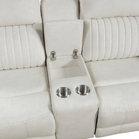 Homelegance - Dean Double Reclining Love Seat W/ Center Console in Beige - 9646BE-2 view 2