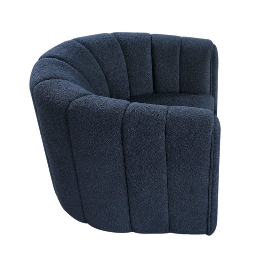 Homelegance - Delaney Swivel Chair W/ Ottoman in Blue - 1260BU view 2