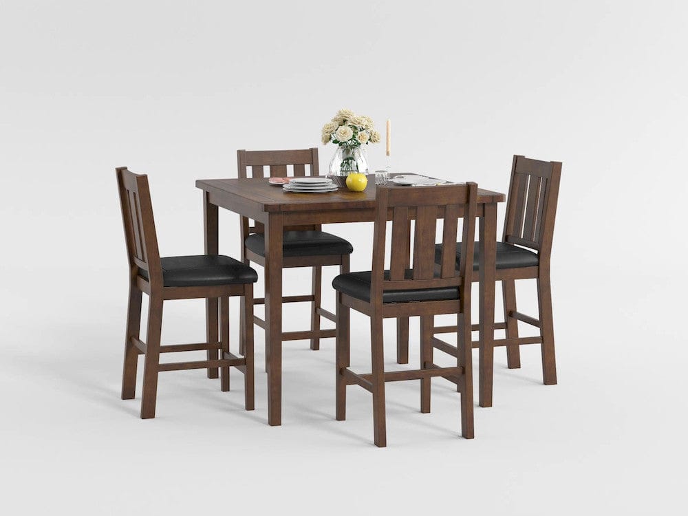 Homelegance - Delmar 5-Piece Pack Counter Height Set in Black - 5511-36 view 8