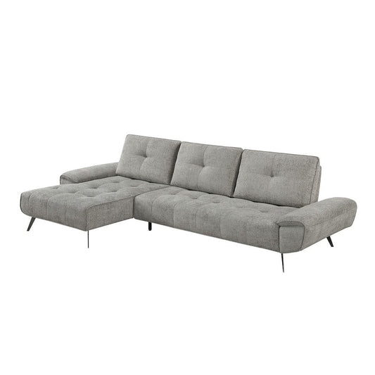 Homelegance - Dominic 2-Piece Sectional W/ Left Chaise and Dual-position Backs for Adjustable Seat Depth in Dove gray - 8400DVGx2LC2R view 2