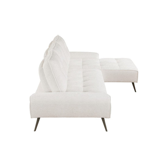 Homelegance - Dominic 2-Piece Sectional W/ Right Chaise and Dual-position Backs for Adjustable Seat Depth in Beige - 8400BEGx22LRC view 2