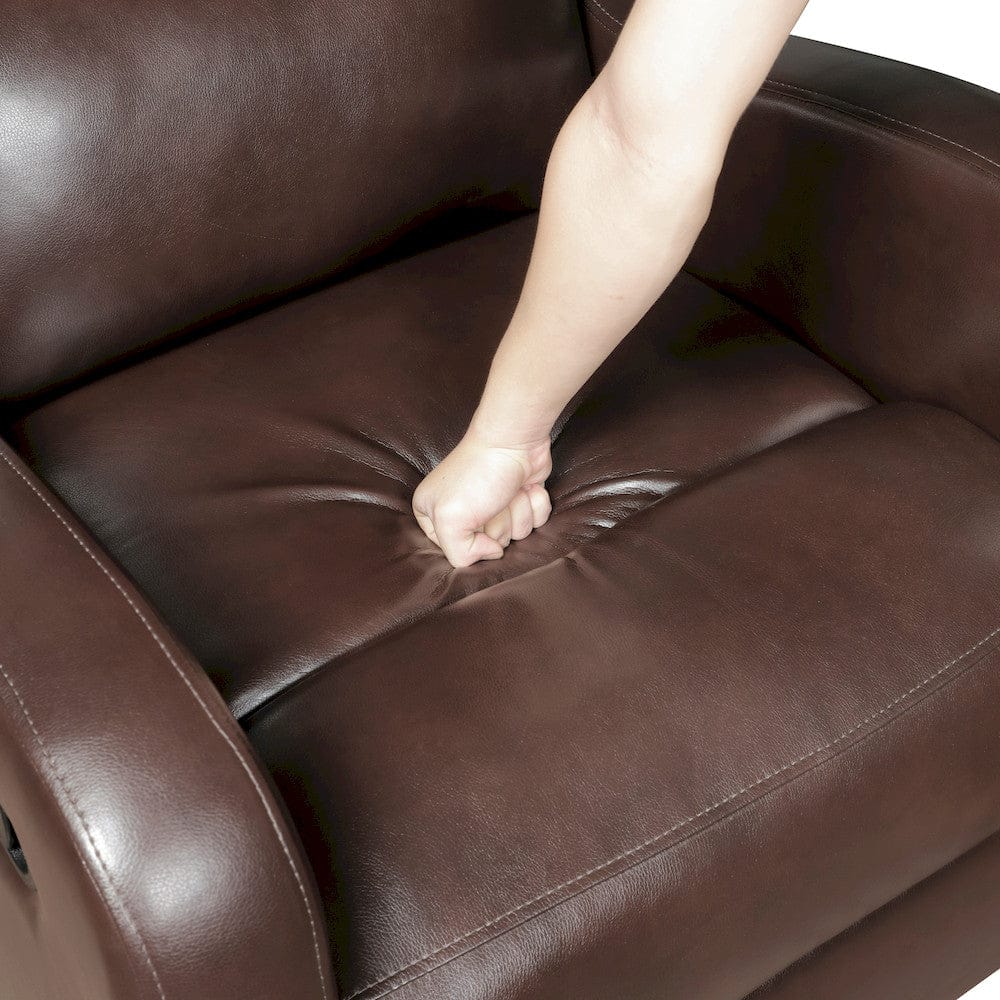 Homelegance - Durant Reclining Chair in Brown Faux Leather - 8527NBR-1 view 12