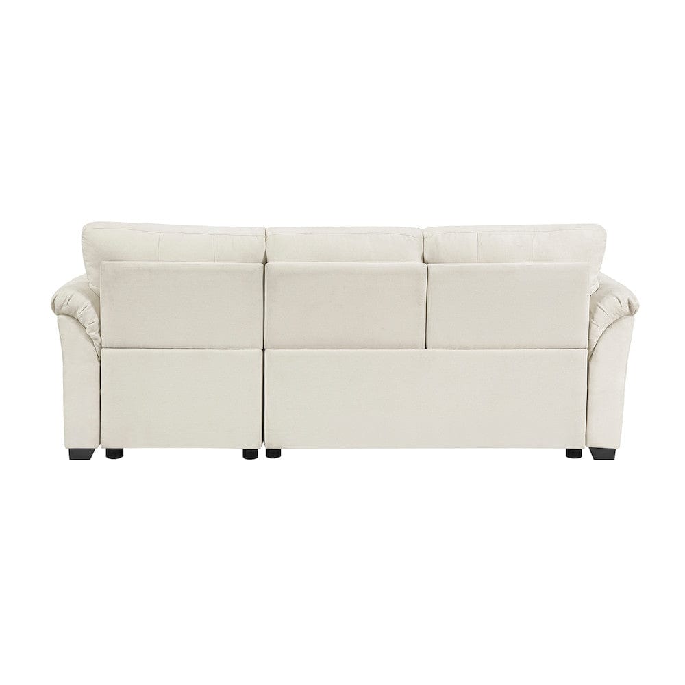 Homelegance - Elara 2-Piece Reversible Sectional W/ Pull-out Bed, Reversible Chaise and Hidden Storage in Beige - 8477BEGxSC view 12
