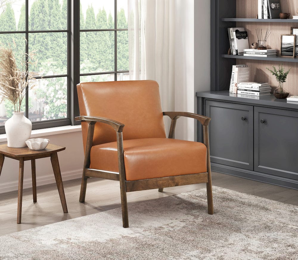Homelegance - Eli Accent Chair in Brown - 1060BRW-1 view 9
