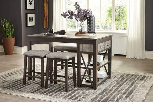 Homelegance - Elias Counter Height Stool in Gray - 5772-24 view 2