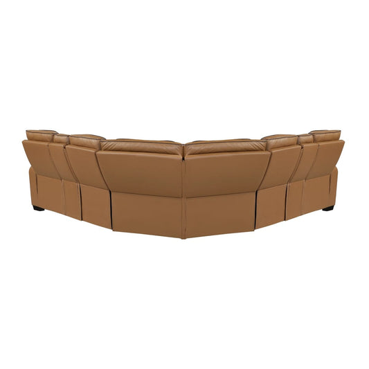 Homelegance - Fairway 3-Piece Power Reclining Sectional W/ Consoles, Power Headrests, Storage Arms(Top and Side), Cup holders, Charging Ports, Wireless speakers and LED lighting in Brown - 9516BRWSx32LCN2RCNPWH view 2