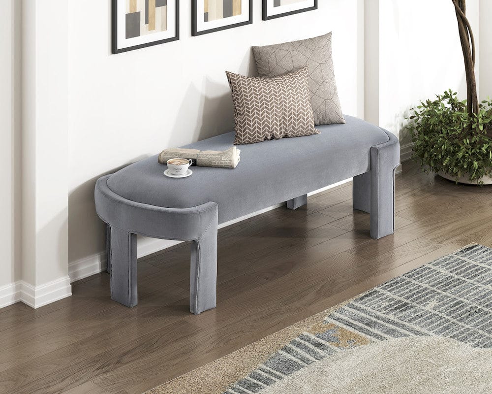 Homelegance - Flux Bench in Gray - 4659GY view 5