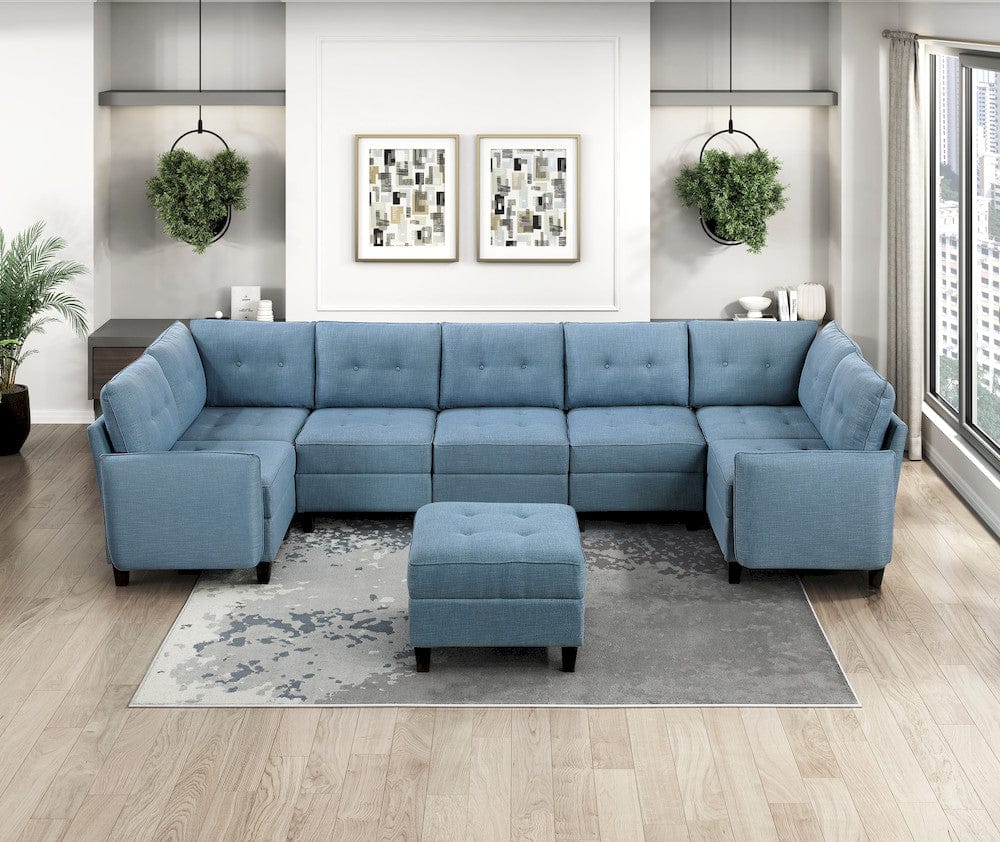 Homelegance - Garren Reversible Chair W/ One Arm and Storage in Blue - 9557BUE-C1A view 12