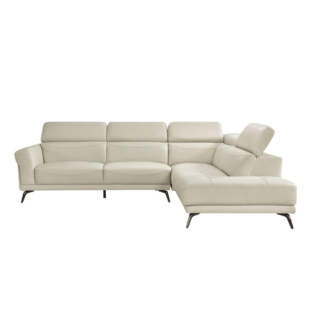 Homelegance - Giselle 2-Piece Sectional W/ Right Side Chaise in Beige - 8456BEGx22LRC view 12