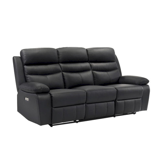 Homelegance - Hancock Power Double Reclining Sofa in Black - 9628BLK-3PW view 2