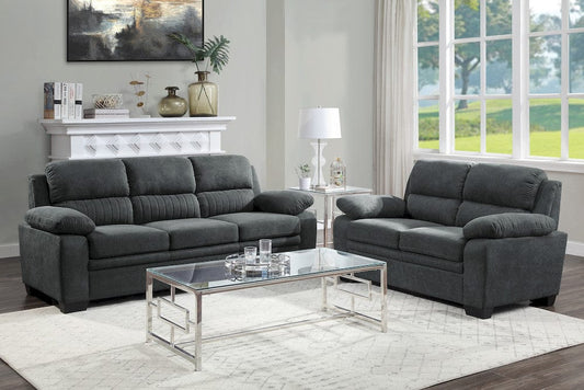 Homelegance - Holleman Love Seat in Dark gray - 9333DG-2 view 2