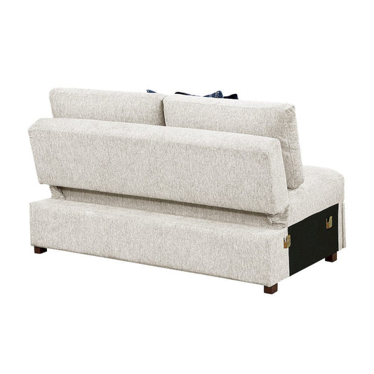 Homelegance - Isla 3-Piece Sectional W/ Reversible Chaises, Pull-out Bed and Hidden Storage, Click Motion Back in Beige - 8548BEx42VC2ACLA view 2