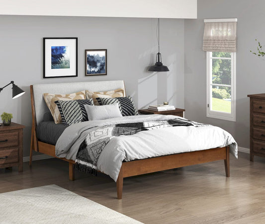 Homelegance - Jasper Queen Platform Bed in Light gray - 1588-1 view 2