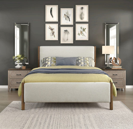 Homelegance - Julian Full Platform Bed in Beige - 1587F-1x view 2