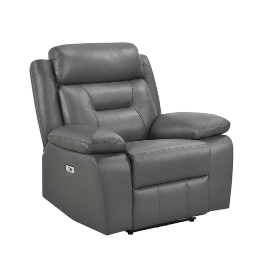 Homelegance - Laconia Power Reclining Chair in Dark gray - 9629DGY-1PW view 2