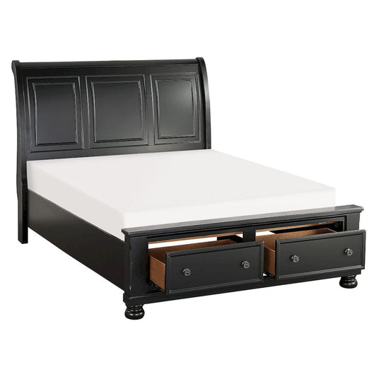 Homelegance - Laurelin California King Sleigh Platform Bed W/ Footboard Storage - 1714KBK-1CKx view 2