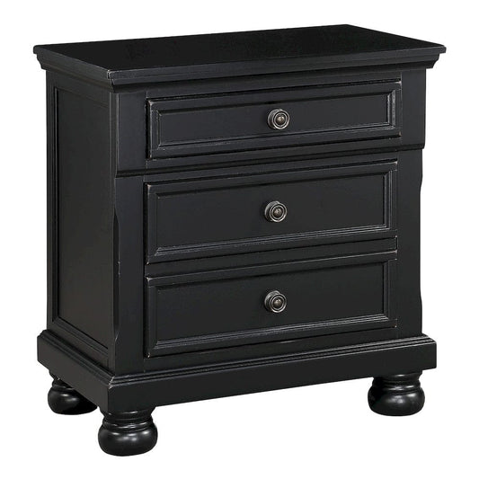 Homelegance - Laurelin Night Stand, Hidden Drawer - 1714BK-4 view 2