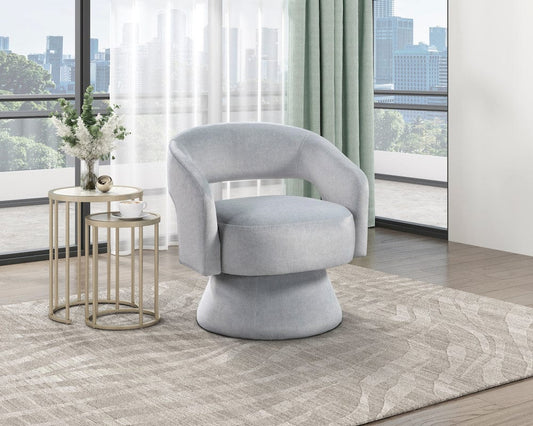 Homelegance - Lavon Swivel Chair in Gray - 1003GRY-1 view 2