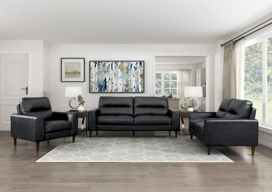 Homelegance - Lewes Love Seat in Black - 8566BLK-2 view 2