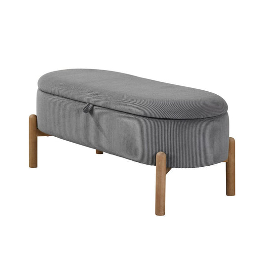 Homelegance - Mavis Lift Top Storage Bench in Gray - 4797GY view 2