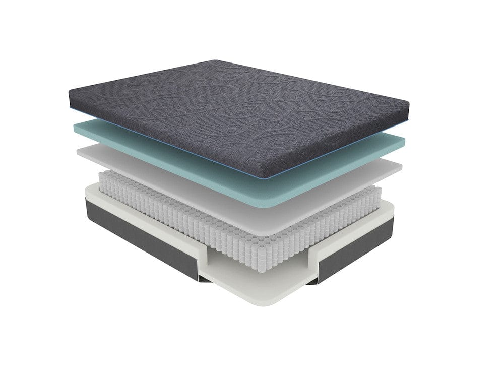 Homelegance - Mira 11" Split Eastern King Gel-Infused Memory Foam Hybrid Mattress(2-Piece) in Dark gray - MT-H11ETx2 view 4