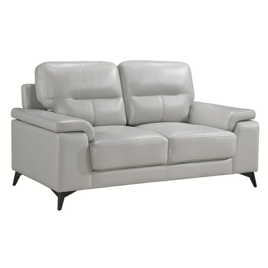 Homelegance - Mischa Love Seat in Silver gray - 9514SVE-2 view 2