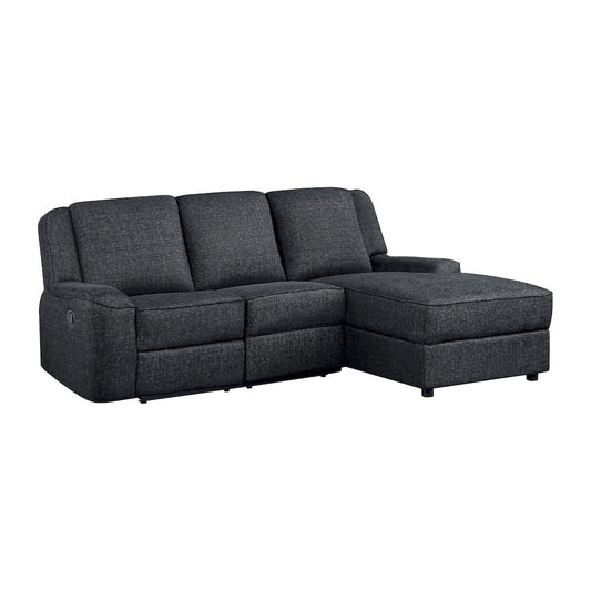 Homelegance - Monterey 2-Piece Reclining Sectional W/ Right Chaise in Ebony - 8530EBxSC view 2