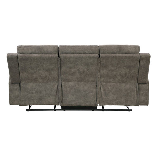 Homelegance - Muncie Double Reclining Sofa in Brown - 9635BR-3 view 2
