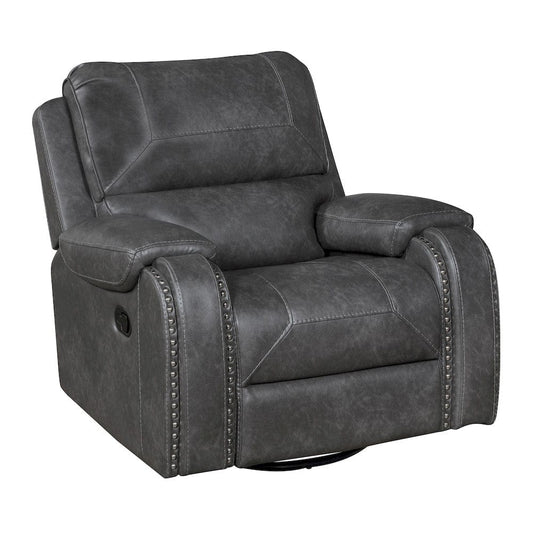 Homelegance - Newnan Swivel Glider Reclining Chair in Gray - 8549GRY-1 view 2
