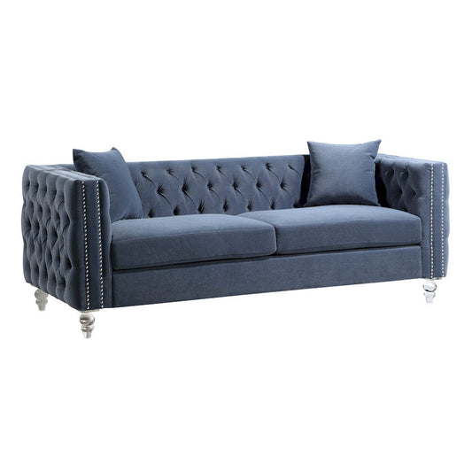 Homelegance - Orina Sofa in Dark blue - 9349DBU-3 view 2