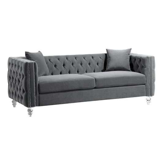 Homelegance - Orina Sofa in Gray - 9349GRY-3 view 2