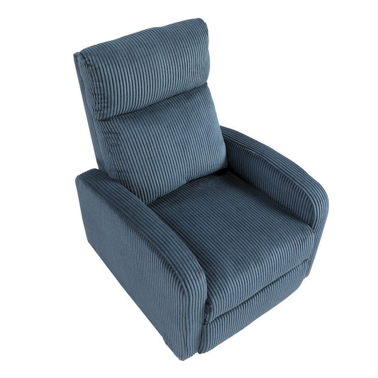Homelegance - Parsons Push Back Reclining Chair in Midnight blue - 9588MDN-1PB view 2