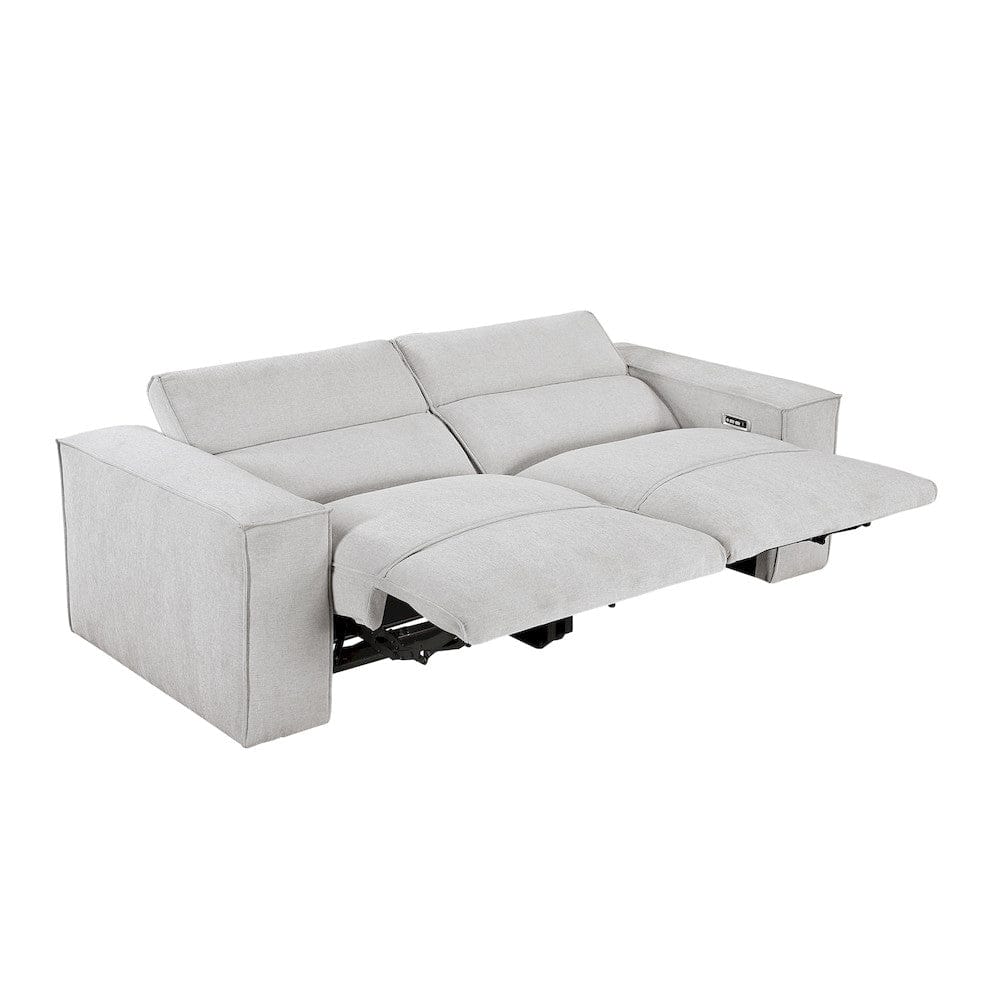 Homelegance - Phoebe Power Double Reclining Love Seat W/ Power Headrests in Light gray - 8414GRY-2PWHx view 12