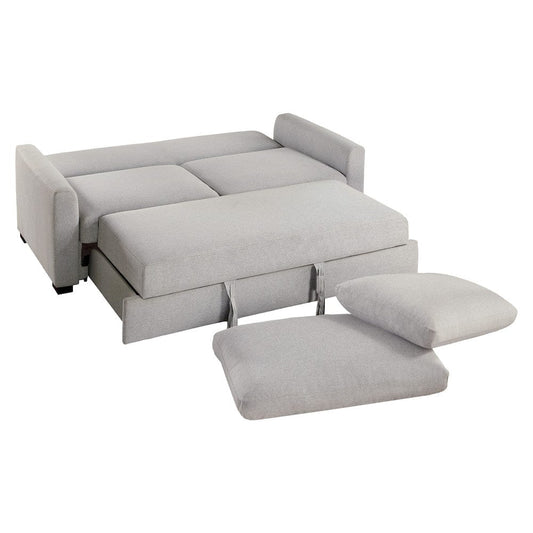 Homelegance - Price Convertible Studio Sofa W/ Pull-out Bed in Gray - 9525RF-3CL view 2