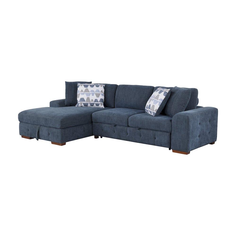 Homelegance - Raife 2-Piece Sectional W/ Left Chaise in Blue - 9624BUx2LC2R view 12
