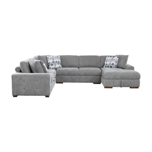 Homelegance - Raife 4-Piece Sectional W/ Right Chaise in Gray - 9624GYx42LRC view 2