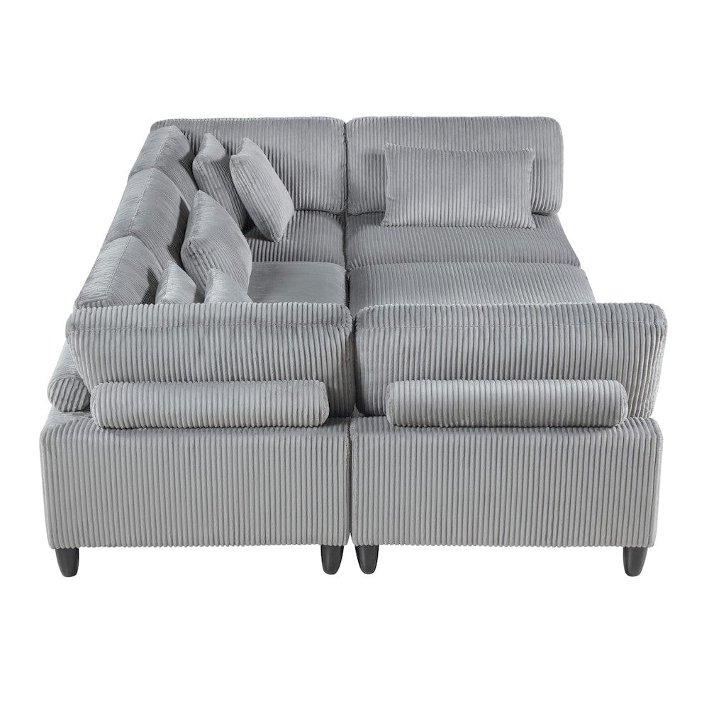 Homelegance - Robstown 6-Piece Modular Sectional W/ Ottoman in Gray - 9688GYx62CR3ACOT view 12