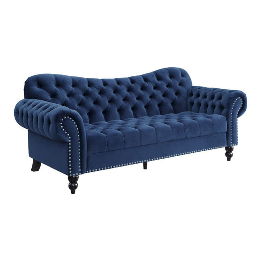 Homelegance - Rosalie Sofa in Navy blue - 9330BU-3 view 2