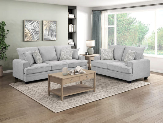 Homelegance - Sarah Love Seat in Stone Gray - 9747SN-2 view 2