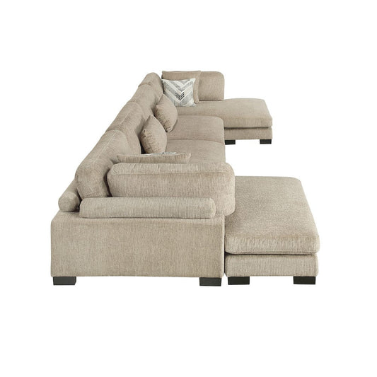 Homelegance - Tinley 4-Piece Modular Sectional W/ Chaise in Brown - 9555BRWx42AC2VC view 2