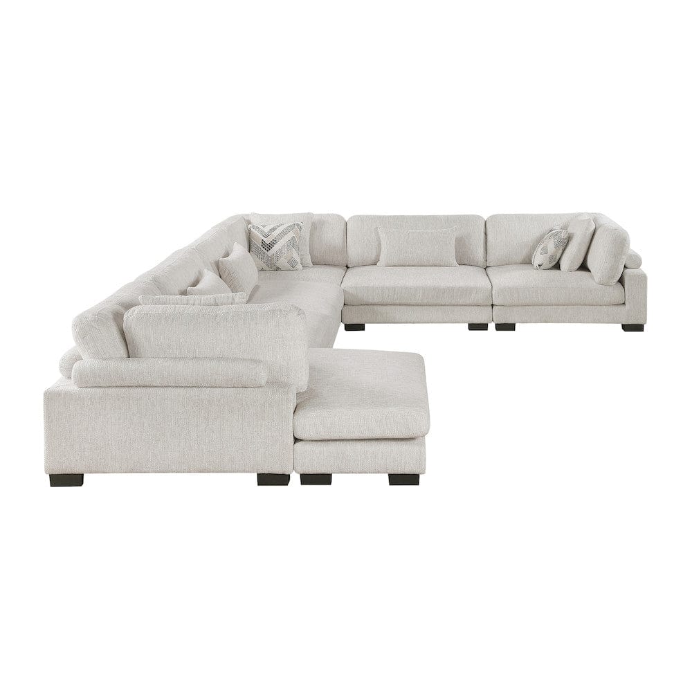 Homelegance - Tinley 6-Piece Modular Sectional W/ Chaise in Beige - 9555BEGx62CR3ACVC view 12