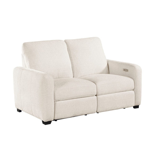 Homelegance - Vera Power Double Reclining Love Seat W/ USB Charging Ports in Beige - 8479BEG-2PW view 2