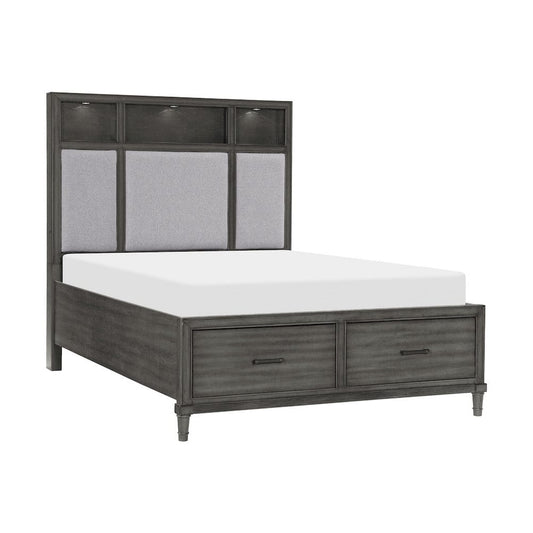 Homelegance - Wittenberry California King Platform Bed in Pebble - 1573K-1CKx view 2