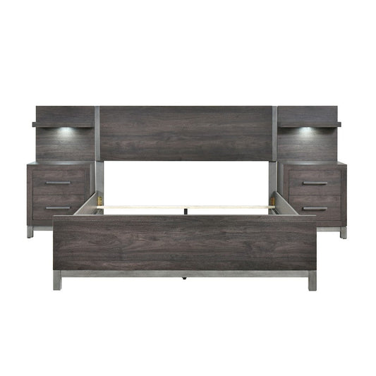 Homelegance - Zephyr 5pc Set Queen Wall Bed - 1577DG-1xWB view 2