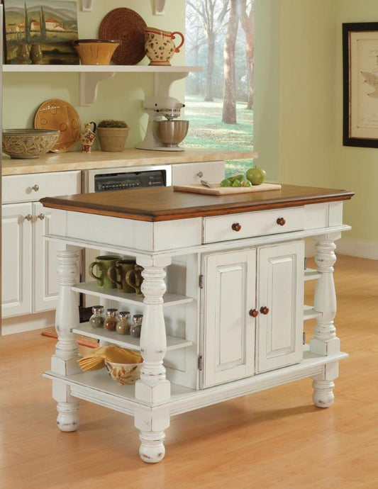 Homestyles Furniture - Americana White Kitchen Island - 5094-94 veiw 2