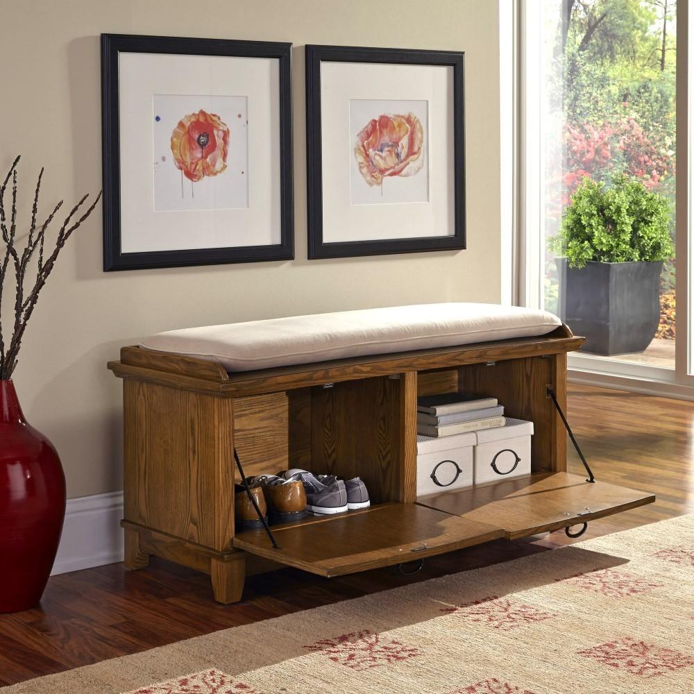 Homestyles Furniture - Arts & Crafts Brown Storage Bench - 5180-26 veiw 3