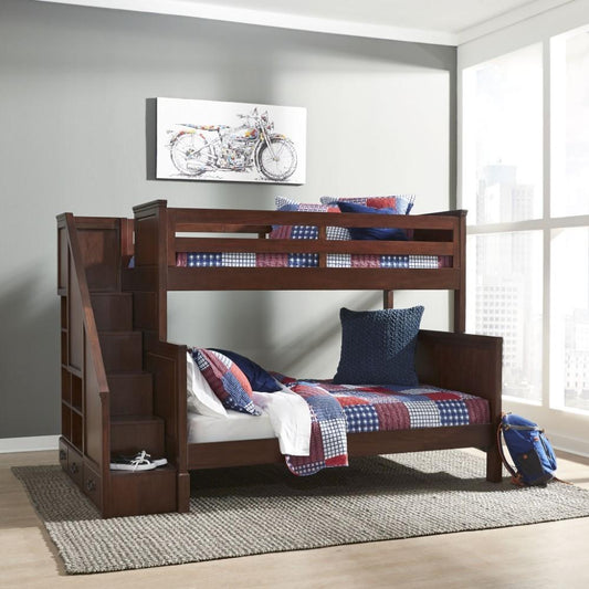 Homestyles Furniture - Aspen Brown Twin Over Full Bunk Bed - 5520-56 veiw 2